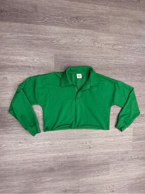 Sunday Best Cropped Long-sleeve Top Size Small